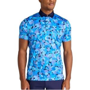 Redvanly NEW Men’s R2511-Fleurs Polo In MidNight Navy Multi Sz.M Golf Athletic